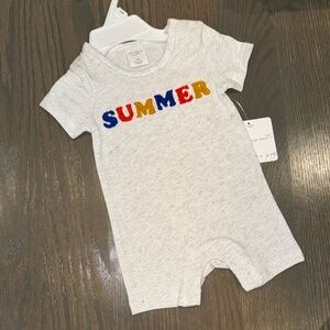 Starting Out Gray ‘Summer’ Romper | NB